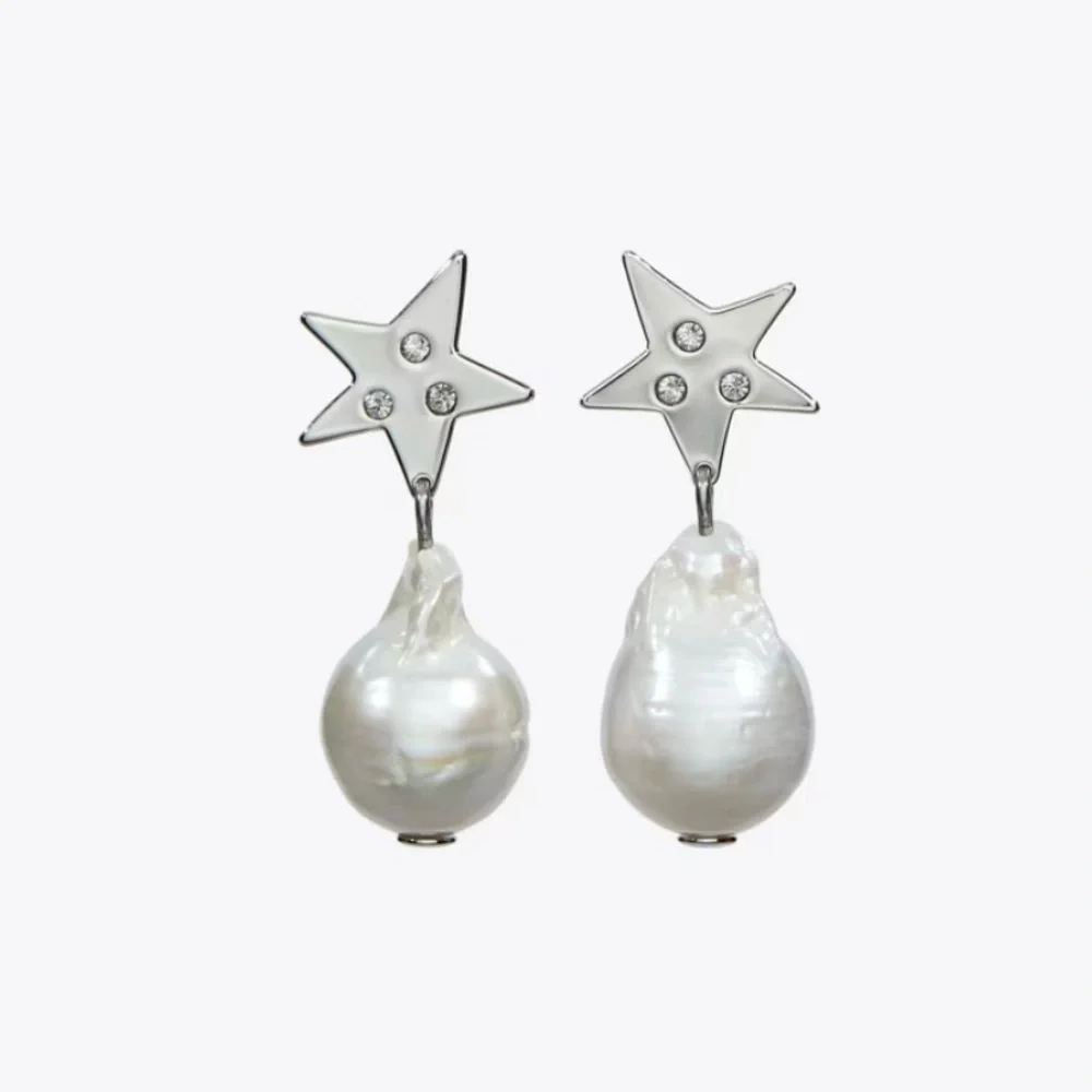 Price Firm - Tory Burch Moondance Pearl and Star Drop Earrings